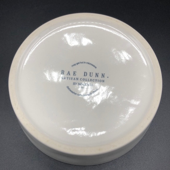 RAE DUNN LL Santa Paws 5" Cat Bowl Red Interior - Picture 2 of 2